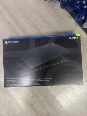 Sony PlayStation 5 Digital Edition Console Cover - Black with Blue Accent